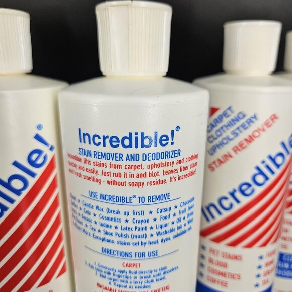 Incredible Stain Remover Cleaner 6 Carpet Upholstery Pet Stains Deodorizer 16oz - Picture 9 of 10